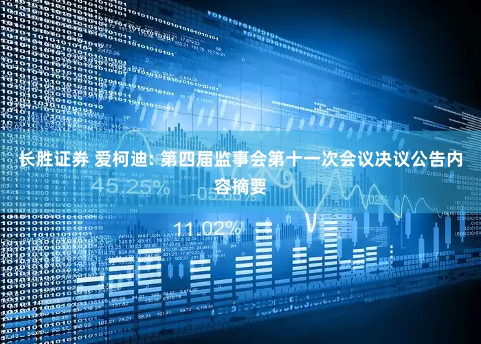 长胜证券 爱柯迪: 第四届监事会第十一次会议决议公告内容摘要